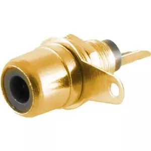 Cinch (RCA) Socket ShiverPeaks 52091-S gold-plated black — audio connector