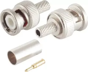 BNC Video Connector ShiverPeaks 98802-1 for RG59, Crimp, 75 Ω