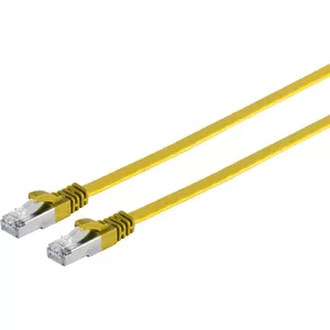 Network cable ShiverPeaks 75513-SLY CAT7 U/FTP flat RJ45, shielded twisted pair, flat design