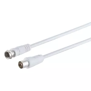 Coaxial cable S/CONN 80065-32 5 m F-type IEC White