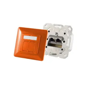 Розетка 2 x RJ-45 ShiverPeaks S/CONN 74280-O Cat6a 500 МГц оранжевая металл матовая