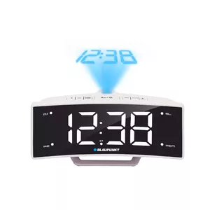 Радиочасы BLAUPUNKT CRP7WH – часы с ЖК-дисплеем, FM 87.5–108 МГц, 2 будильника, USB-подзарядка, проекция, 3 Вт
