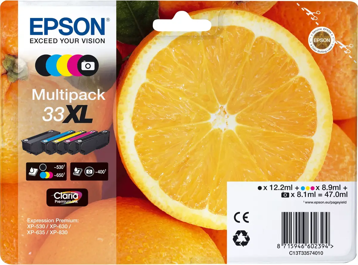 Kārtridžs Epson 33XL Multipack Sort Gul Cyan Magenta Foto-sort Photo 3