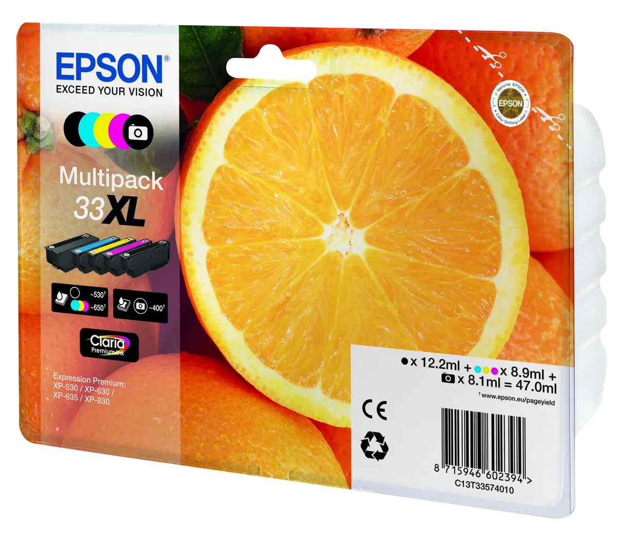 Epson Oranges 33XL Claria Premium Multipack