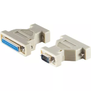 Sub-D Adapter ShiverPeaks 9-pin to 25-pin (model 78421) cable adapter for serial connectivity