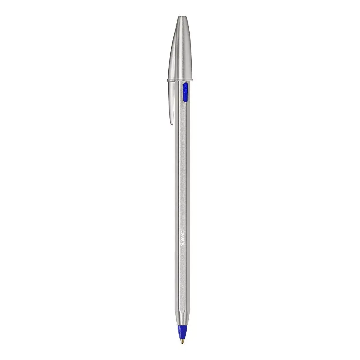 BIC Cristal Renew — lodīšu pildspalva, zila, sudrabota Photo 3