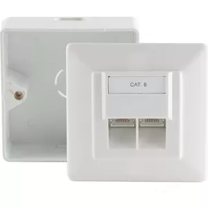 Накладная и встроенная монтажная коробка ShiverPeaks 74272-SET Cat6 для RJ45 модулей и кабелей
