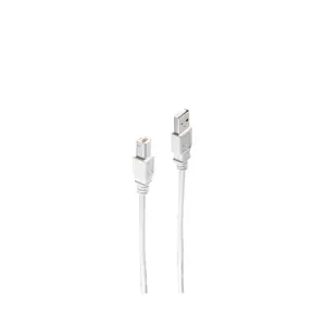 USB кабель ShiverPeaks BS77020-025 0.25м USB A USB B Серый
