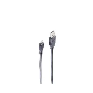 USB kabelis ShiverPeaks BS14-11055 0.5m USB A Micro-USB B melns
