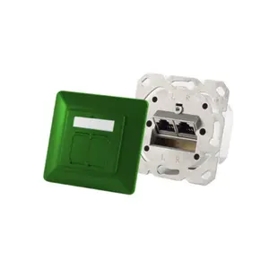 Розетка 2 x RJ-45 ShiverPeaks 74280-G, Cat6a, 500 МГц, металлический корпус, зелёная