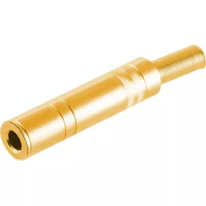 Stereo 6,3 mm TRS ligzda ShiverPeaks 50400-G metāla, zelta pārklājums