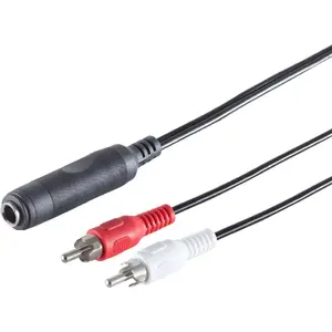 Аудиокабель ShiverPeaks 3-контактный 6.3 мм — RCA (Cinch) 0.2 м, модель 30521