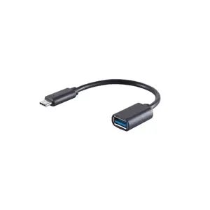 USB kabelis S/CONN 13-30009 USB 3.2 Gen 1 0.1m USB C USB A melns
