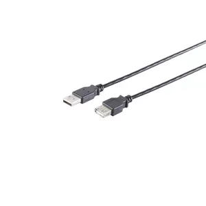 USB кабель S/CONN 13-24055 5м USB 2.0 черный