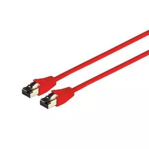 Networking Cable S/CONN 08-41004 Red 0.25m Cat8.1 F/FTP
