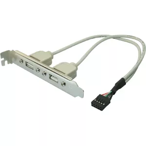 USB 2.0 internal bracket ShiverPeaks 75620 with 2 × Type-A ports and 10-pin motherboard connector