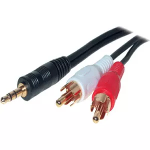 Аудио кабель ShiverPeaks 30832-G 3,5 мм стерео на 2 RCA, однонаправленный, для линейных подключений