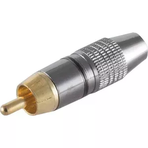 Cinch connector ShiverPeaks 52024-S, gold-plated, black finish