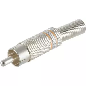 Cinch (RCA) connector ShiverPeaks 52000-Y, 6 mm metal, yellow