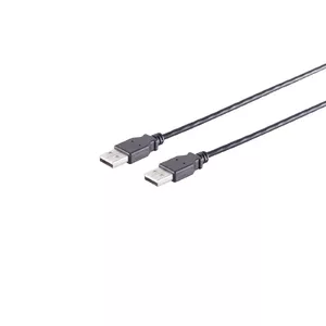 USB kabelis S/CONN 13-22185 USB 2.0 1.8 m Melns