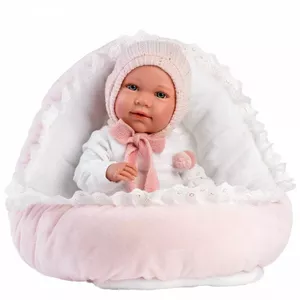 Lelle Llorens Mimi 42 cm — vinila bērnu lelle, reālistiskas iezīmes, mīksts korpuss