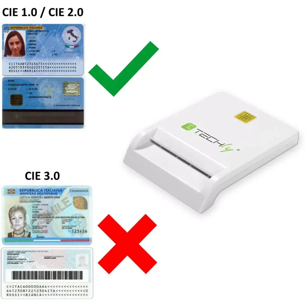 Smart Card Reader Techly Compact I-CARD CAM-USB2TY Photo 3