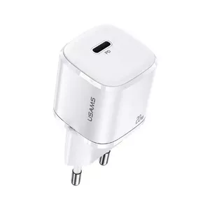 Зарядное устройство USB-C usams T36 US-CC124 20Вт белое, компактный адаптер быстрой зарядки