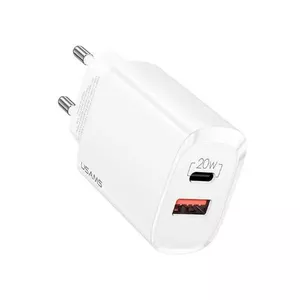 Tālruņa lādētājs Usams T35 ar 1x USB-C un 1x USB pieslēgvietām 20W Power Delivery
