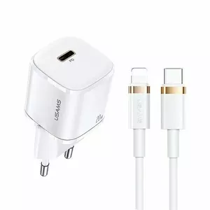 Портативное зарядное устройство usams T36 с 1x USB-C PD3.0 и встроенным кабелем Lightning