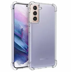 Защитный противоударный силиконовый чехол Evelatus для Samsung Galaxy S21 Plus прозрачный TPU