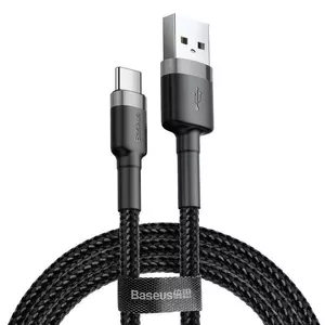 USB-A to USB-C cable Baseus CATKLF-UG1 — nylon braided, QC3.0 2A, 3 m, black‑grey