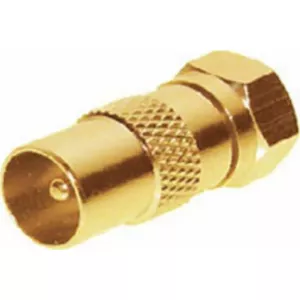 Adapter ShiverPeaks 85323-G IEC plug to F plug, gold-plated connector