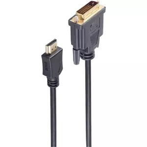 HDMI to DVI‑D cable ShiverPeaks BS77487 7.5 m, male–male, gold-plated connectors