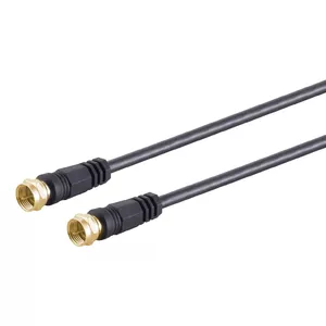 Коаксиальный кабель S/CONN 80095-G-128CP-S 5 м F-type черный