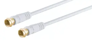 Koaksiālais kabelis S/CONN 80094-G-128CP 3.75 m F-tipa balts