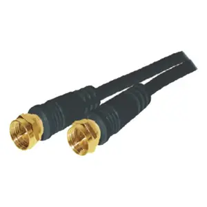 Koaksialais kabelis S/CONN 80092-G-128CP-S 1.5 m F-tipa melns