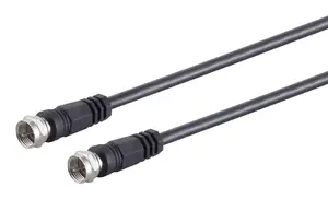 Coaxial Cable S/CONN 80092-128S 1.5 m F-type Black