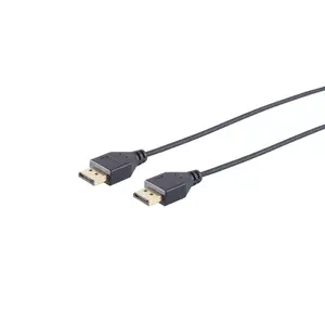 DisplayPort kabelis S/CONN 10-49015 0.5 m Melns