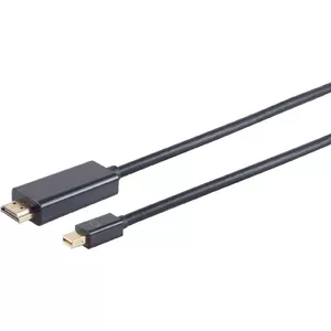 Mini DisplayPort to HDMI cable ShiverPeaks BS10-53025, 1 m, gold-plated connectors, male-to-male