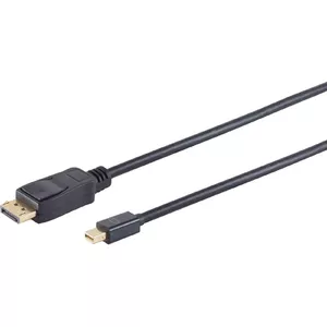 Mini DisplayPort to DisplayPort cable ShiverPeaks BS10-52025, 1 m, supports up to 3840×2160