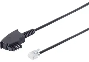 Telefona kabelis ShiverPeaks 70000-15 — TAE F kontakts uz Western (RJ11), 15 m