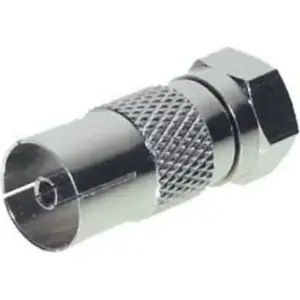 Adapter ShiverPeaks IEC female to F male model 85321-EC for TV and antenna connections