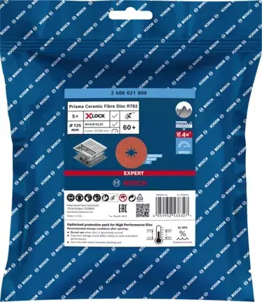 Slīpēšanas disks Bosch R782 X-LOCK 125mm G60 5er Photo 2