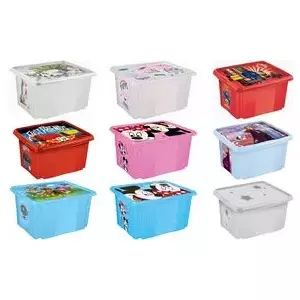 Storage box keeeper kids Paulina Frozen 45 L with lid, blue