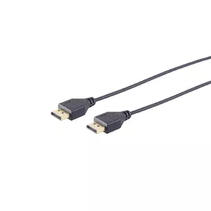 DisplayPort kabelis S/CONN 10-49155 1.5 m Melns
