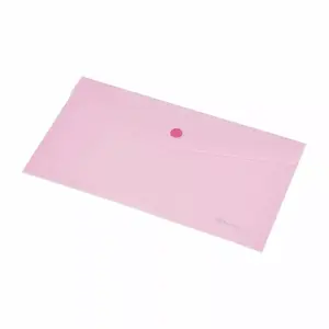 Document envelope with button Panta Plast PP DL size pink