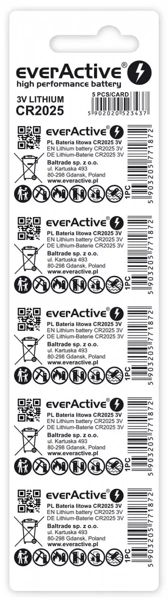 Single-use battery Everactive CR20255BL Photo 2