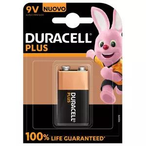 Vienreizlietojamā baterija Duracell 9V Plus 100 Alkaline, 9 V, 1 gab