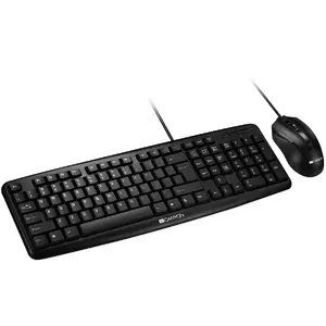 Canyon CNE-CSET1-RU Kombo Komplekts Klaviatūra un Pele 1000DPI USB Melns (ENG / RUS)
