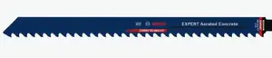 Bosch Expert S 1241 HM Reciprocating Saw Blade Carbide for Aerated Concrete and Wood 25 cm Working Length